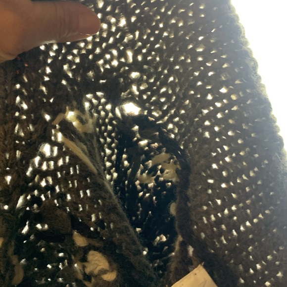 Moda Int’l Wool Full Zip Chunky Knit Sweater Big Lebowski CottageCore Style - Picture 16 of 16